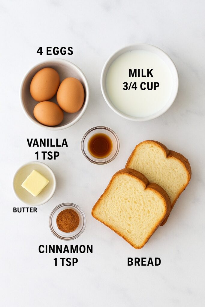French toast ingredients