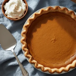 Homemade pumpkin pie