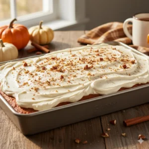 Pumpkin Spice Texas Sheet Cake