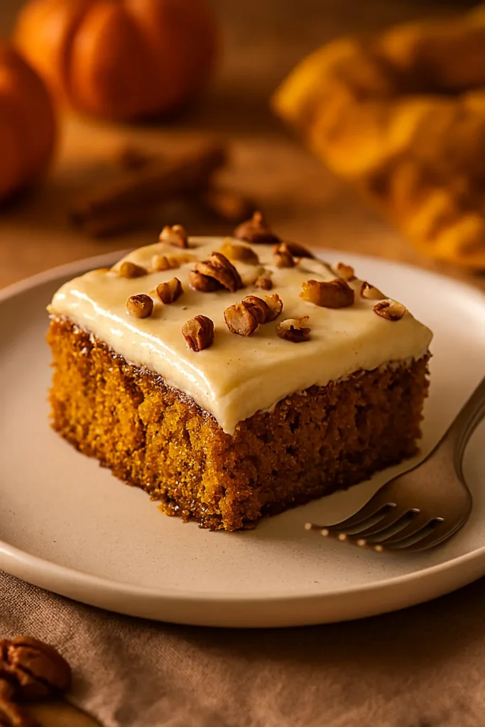 Moist Pumpkin Spice Texas Sheet Cake