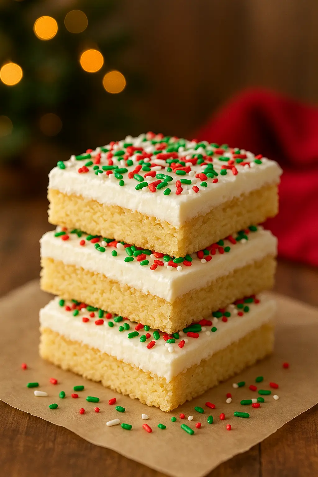 Christmas Sugar Cookie Bars