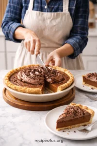 pumpkin pie with chocolate whip