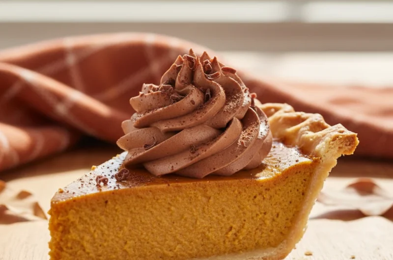 .🎃Classic Pumpkin Pie with Chocolate Whip