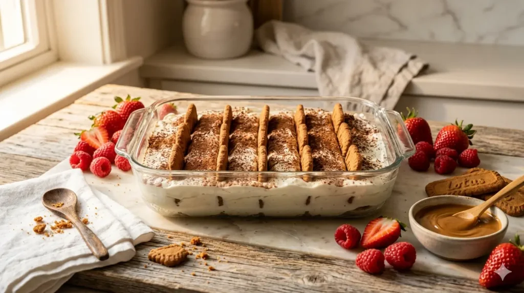 Viral 2-Ingredient Biscoff Cheesecake | TikTok Recipe