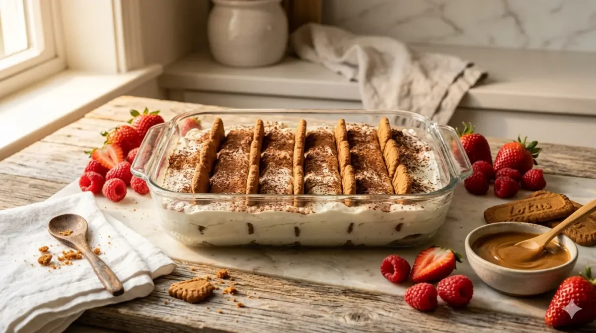 Viral 2-Ingredient Biscoff Cheesecake | TikTok Recipe