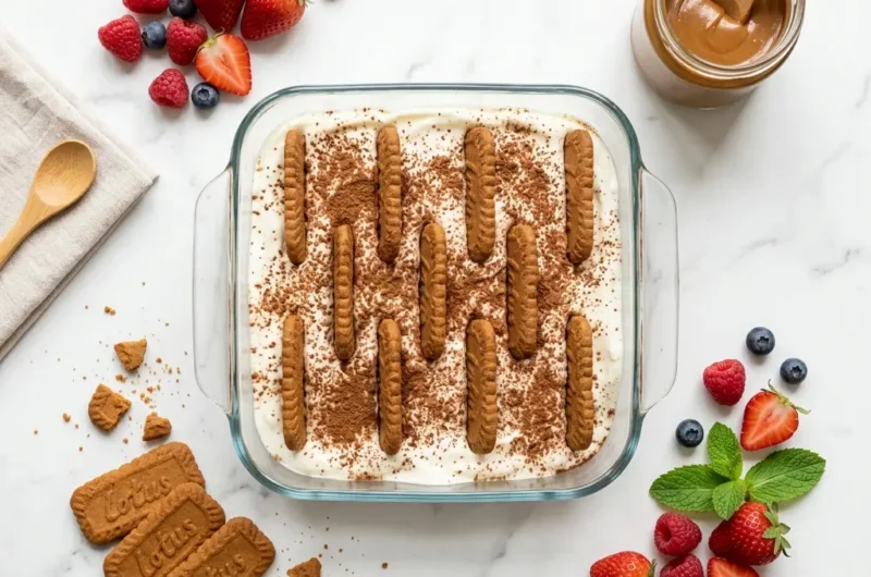 Viral 2-Ingredient Biscoff Cheesecake