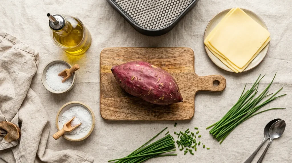 cheese stuffed sweet-potato-ingredients
