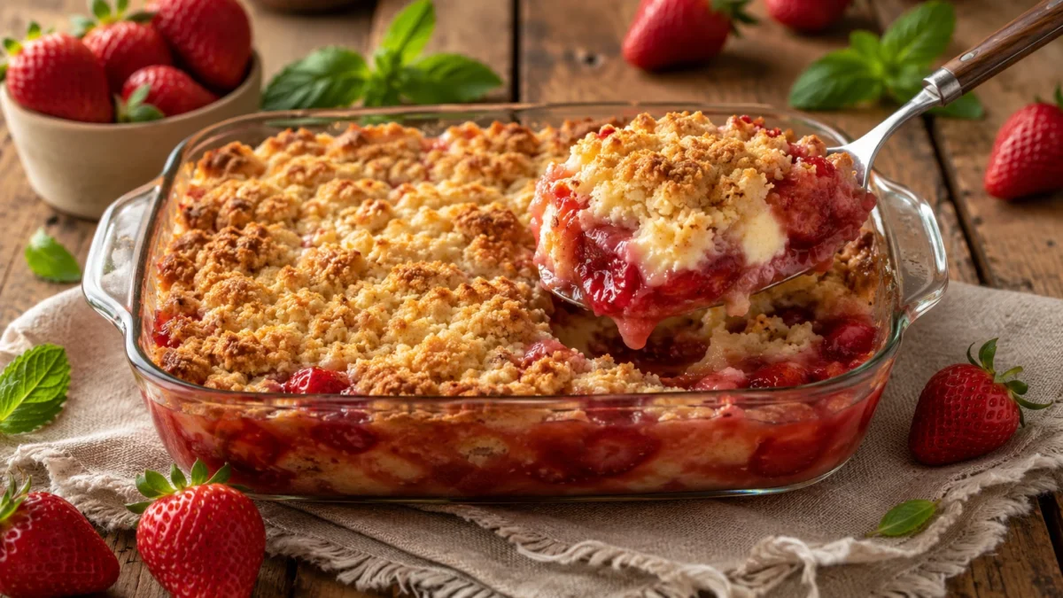 Strawberry Cheesecake Dump Cake Recipe