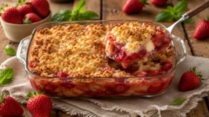 Strawberry Cheesecake Dump Cake Recipe | Viral 5 Ingredient Dessert