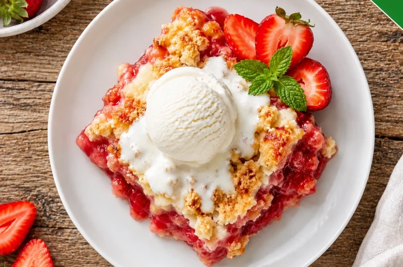 Strawberry Cheesecake Dump Cake